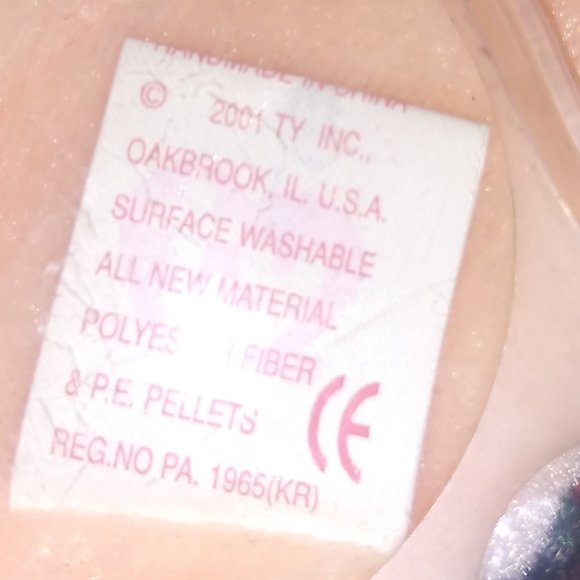 TY Beanie Kids NOELLE 2001 Retired Stuffed Bean Plush 11 Inch Toy Tag Errors - Picture 8 of 9